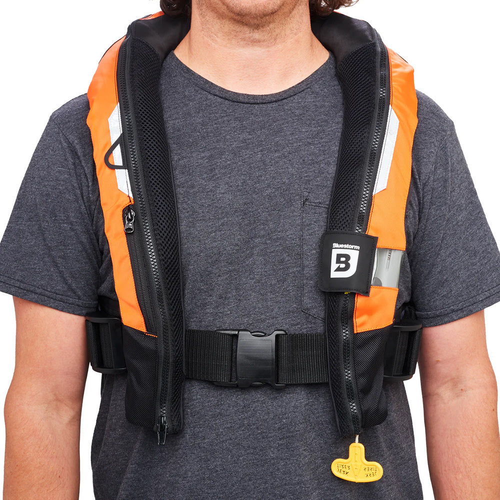 Bluestorm Arcus 40 Auto Type II Inflatable PFD - Hi-Vis Green [BS-ZD1H-22-HVS]