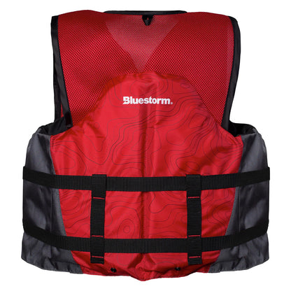 Bluestorm Sportsman Adult Mesh Fishing Life Jacket - Nitro Red - 2XL/3XL [BS-105-FDC-2/3X]