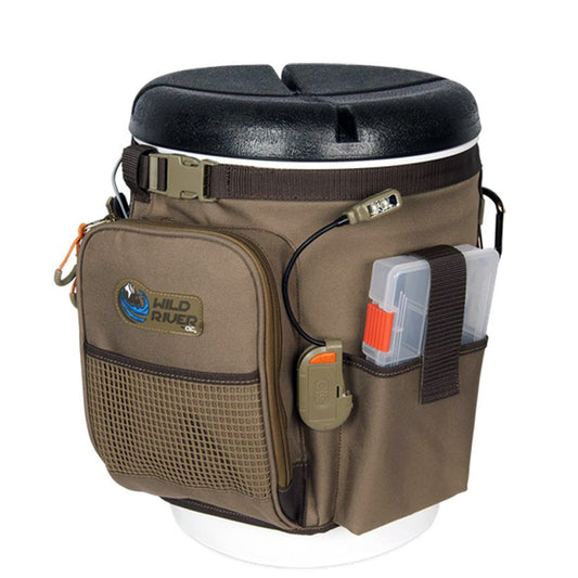 Wild River RIGGER 5 Gallon Bucket Organizer w/Lights, Plier Holder & Lanyard, 2 PT3500 Trays & Bucket w/Seat [WT3507]