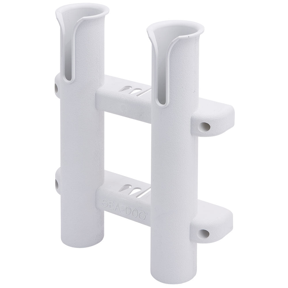 Sea-Dog Two Pole Side Mount Rod Storage Rack - White [325028-1]