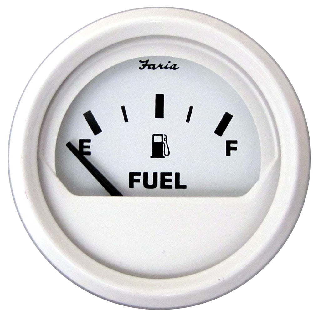 Faria Dress White 2" Fuel Level Gauge (Metric) [13117]