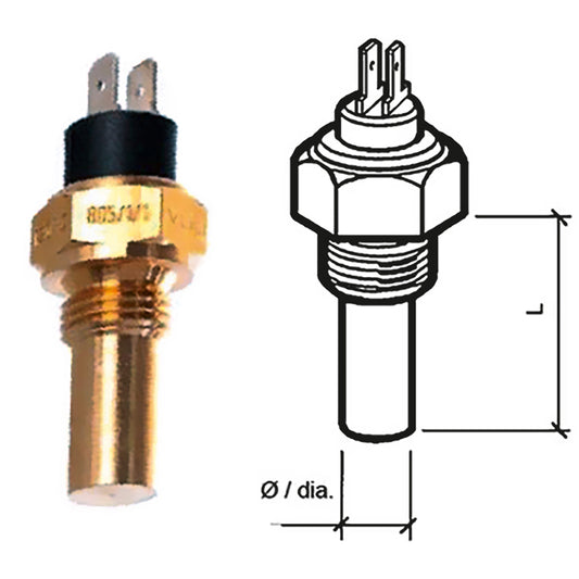 Veratron Coolant Temperature Sensor - 40 to 120C - 3/8 - 18 DRYSEAL NPTF [323-805-001-005N]