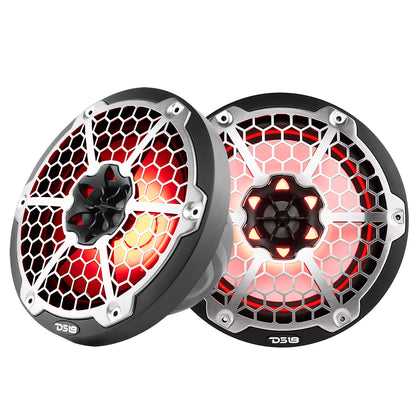 DS18 New Edition HYDRO 8" 2-Way Marine Speakers w/RGB LED Lighting 375W - Black [NXL-8M/BK]