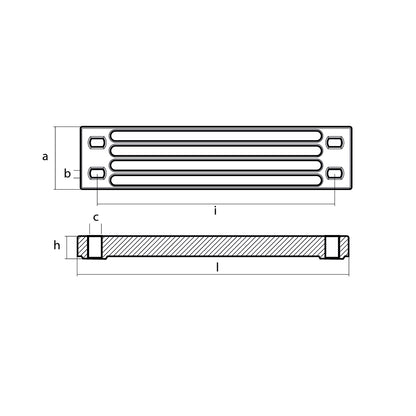 Tecnoseal Zinc Yamaha Bar Anode f/Engine Bracket [01112-1]