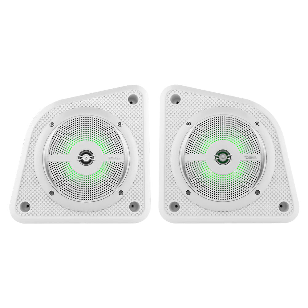 DS18 Universal Shallow Enclosure w/100W Marine Speaker - White [EN6SLIM/WH]