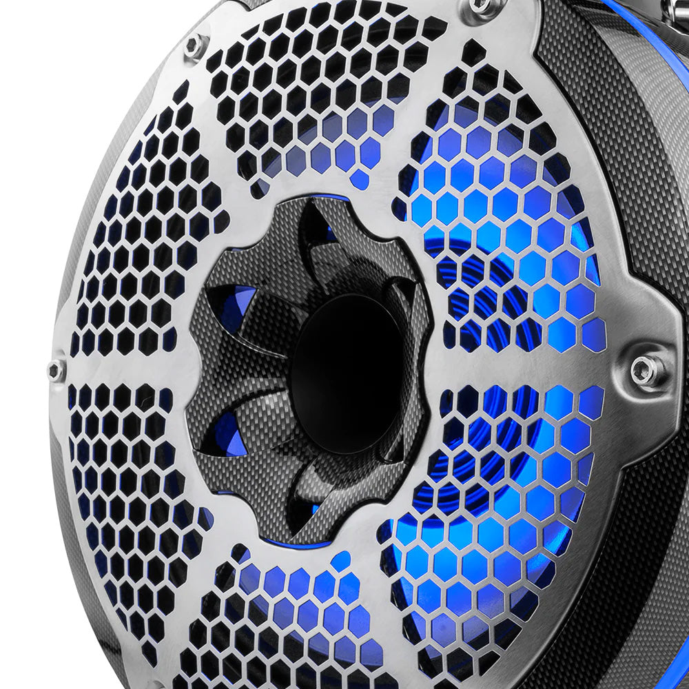 DS18 HYDRO 10" Neodymium Marine Towers w/Built-In Passive Radiator, 1" Driver  RGB LED Light - 900W - Black [CF-X10TPNEO]