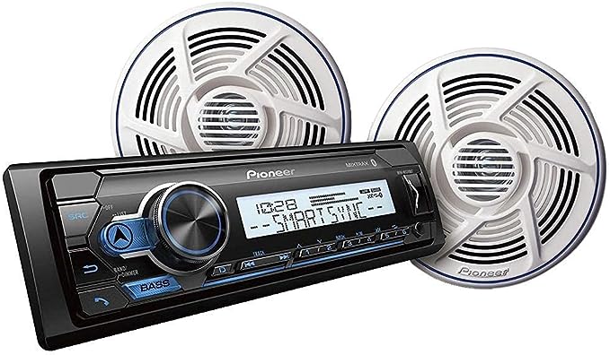 Pioneer Digital Marine Receiver with Nautica 6.5 Dual Cone Speaker Pair"